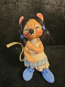 Muñeca de peluche vintage Annalee niña nativa americana con bebé en la espalda 6" 1984 - Imagen 1 de 11