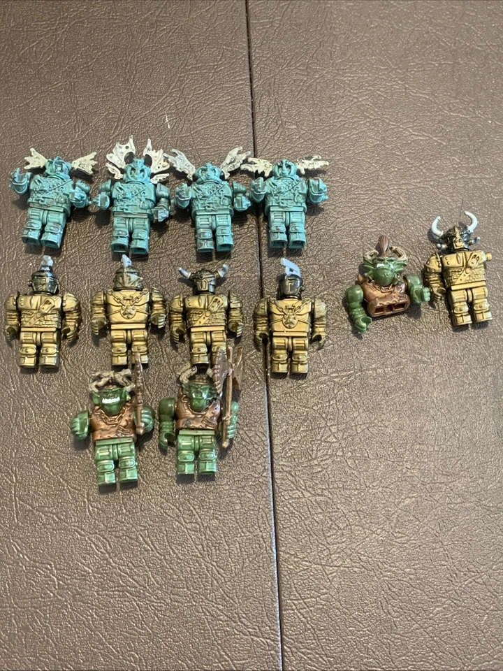 Mega Bloks Krystal Wars Knights Minifigures Lot of 10 Figures 2 For Parts - Image 1 of 3