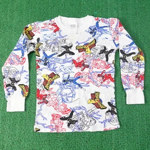 VINTAGE 1994 POWER RANGERS USA MADE LONG EDDIES LONG SLEEVE SLEEP SHIRT BOYS 8 - Picture 1 of 6