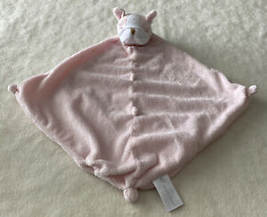 Angel Dear Girls Pink White Bulldog Fleece Lovey Security Blanket Toy