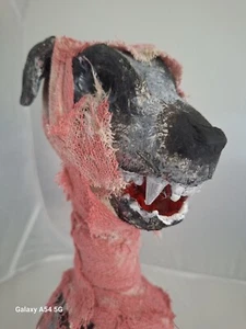 Textile Dog, Wolf Sculpture. Halloween Decor. Taxidermy Dog Hauntedsoulsartdolls - Picture 1 of 13