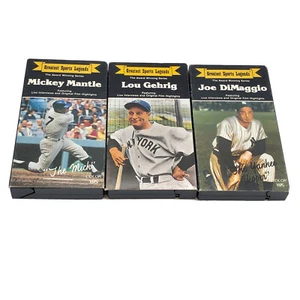 New York Yankees Greatest Sports Legends DiMaggio Gehrig Mantle VHS 1989 - Picture 1 of 12