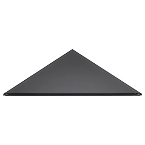 8 x 8 Triangle Corner Tempered GRAY Glass Shelf - Flat Edge - 3/8" thick - Picture 1 of 4