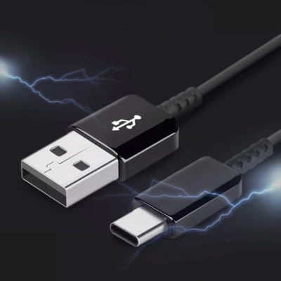Cable de carga de datos USB TIPO C negro para Samsung Galaxy A8 / A8+ Foto 1 de 4