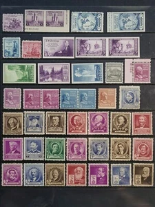 MS-44 US STAMPS MINT HINGED COLLECTION 1895-1940 CV $219 8082 - Imagen 1 de 2