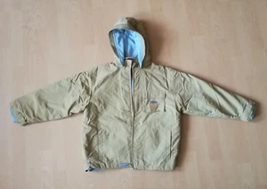 3 in 1 Winterjacke Windjacke Trainingsjacke Regen Kapuze beige hellblau Gr. 128 - Bild 1 von 10