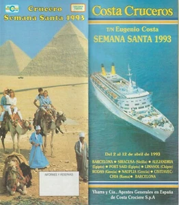 Eugenio Costa deck plan. Costa Cruises. Holyweek cruise 1993. - Imagen 1 de 2