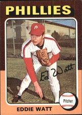 1975 Topps Philadelphia Phillies Baseball Card #374 Eddie Watt - NM