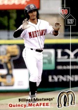 2019 Billings Mustangs Grandstand #22 Quincy McAfee Houston Texas Baseball Card