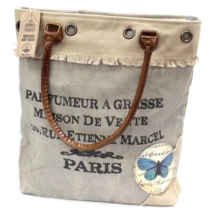Vintage Handtasche- Parfumeur a Grasse | Canvas Blogger Shopper Damen - Bild 1 von 8