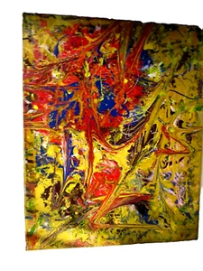 Abstract Painting On Canvas MUSK YAI 16X20 OOAK READY TO HANG ART - Picture 1 of 5