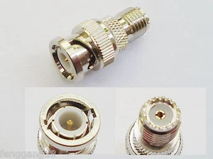 1pcs BNC Male Plug to Mini UHF Female Jack Straight RF Adapter Connector - Picture 1 of 1