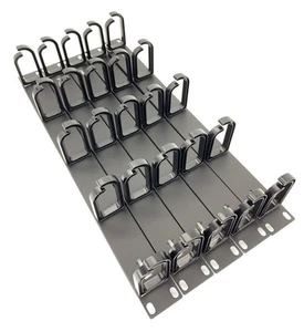 - 5 Pack 1U 19” Server Rack Cable Management Panel w/D-Ring Hooks - 1U Horizo... - Picture 1 of 9