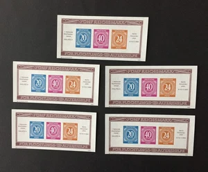 GERMANY EXHIBITION-BLOCK 1990 BERLIN PHILATELIA unperforated MNH 5x m4192 - Picture 1 of 3