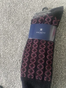 Pack de 3 pares de calcetines de vestir para hombre Hackett 'London'. Gris/Azul/Negro Reino Unido 7-11 Nuevo - Imagen 1 de 1