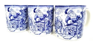 Vintage 3er Set SPODE Blue Room Collection Santa Weihnachtstassen England 2007 - Bild 1 von 11