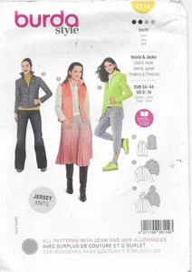 C251 BURDA 6114: JACKET & VEST SIZE 8-18 SEWING PATTERN - Picture 1 of 2
