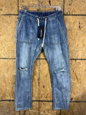 ONE TEASPOON NWT MONTANA SHABBIES DROP CROTCH/ DRAW STRING JEANS Sz:Small - Image 1 of 4