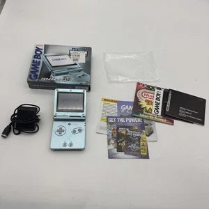 Nintendo Gameboy Advance GBA SP Pearl Blue AGS-101 Handheld komplett in Box CIB - Bild 1 von 18