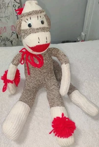 Peluche 17" Felpa Marrón Calcetín Mono Peluche - Imagen 1 de 2