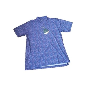 Polo deportivo Donald Ross para hombre grande fuegos artificiales patriótico golf elástico nuevo con etiquetas - Imagen 1 de 8