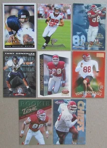 Tony Gonzalez 8 Karten Lot Kansas City Chiefs Atlanta Falcons NFL - Bild 1 von 2