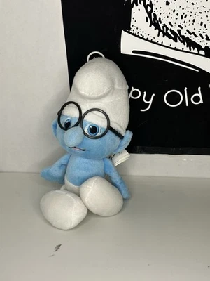 SMURFS Brainy Smurf 眼镜官方 Kellytoy 10 英寸毛绒动物玩具 — 第 1/4 张图片
