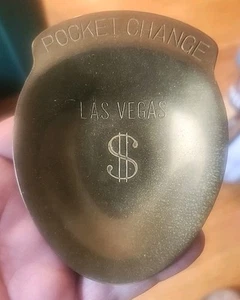 Vintage brass Pocket Change Las Vegas souvenir- catchall dish. - Picture 1 of 2