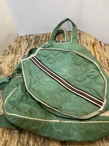 Cinda B Tasche gesteppte Hobo Tennistasche/grün/Nylon Schultergurt/16" mal 16" - Bild 1 von 4