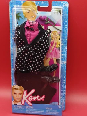 2012 Mattel Barbie Ken Fashionistas Outfit Polka Dot Tuxedo Shoes & Rose NRFB - Image 1 of 4