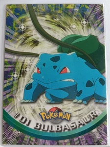 Pokemon - Bulbasaur #01 Topps TV Animation Black Logo Non Holo 2nd Print NM - Picture 1 of 2