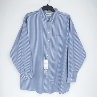 Camisa Roundtree Yorke Etiqueta Dorada 20-36/37 ALTA Azul Blanco Rayas Sin Planchar Nueva con Etiquetas Foto 1 de 4