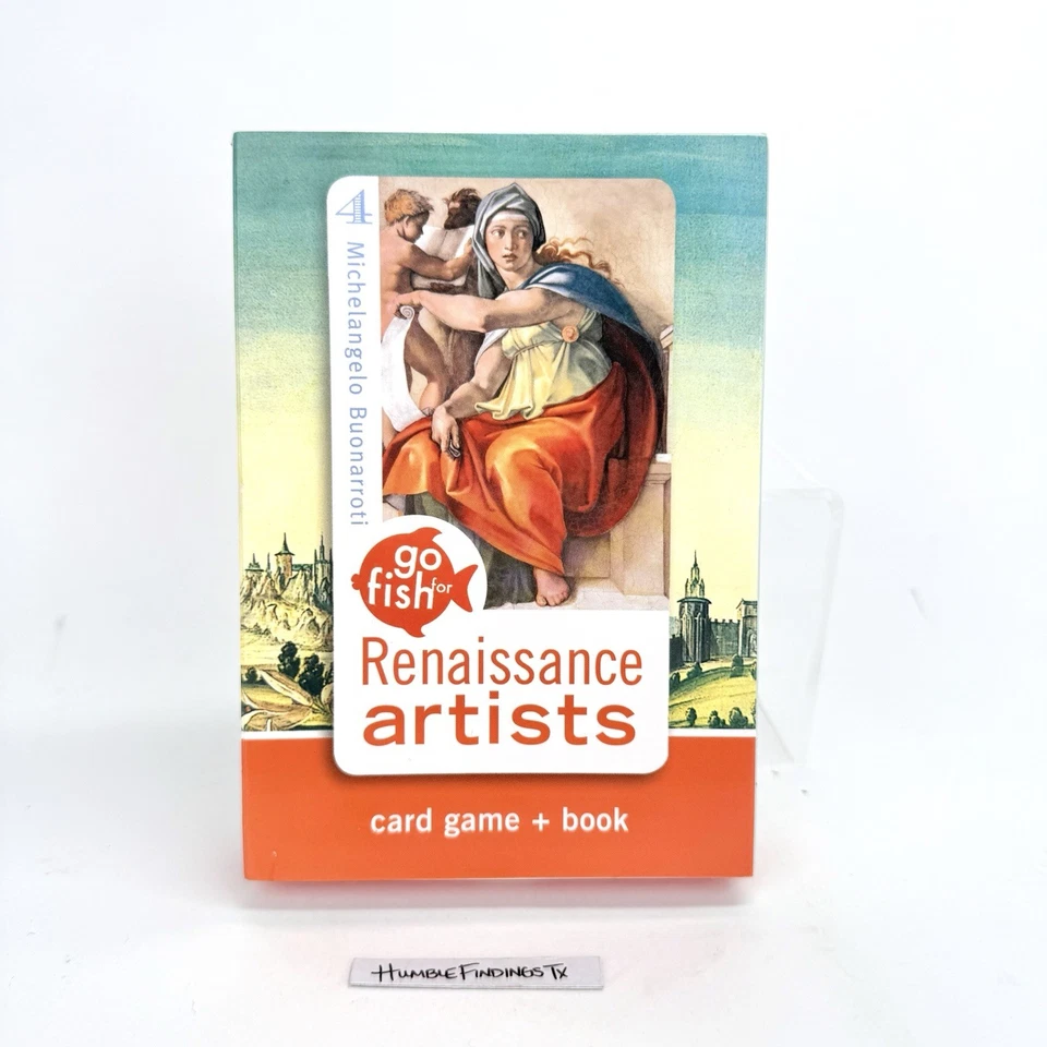 Go Fish Renaissance Artists Card Game + Book 2011 Wenda O’Reilly Birdcage Press - Image 1 of 4