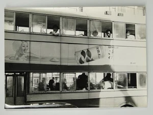 Hong Kong Double Decker Bus Street Scene Victoria c1970 VTG Photo J.C. Lozoquet - Picture 1 of 2