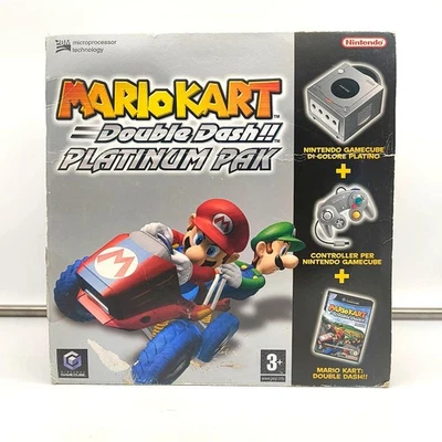 BUNDLE CONSOLE GAMECUBE MARIO KART DOUBLE DASH PLATINUM PAK -EDIZIONE ITALIANA - Immagine 1 di 4
