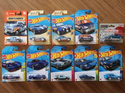 Hot Wheels 50 Aniversario Diecast Coche Lote 10 Modelos Azules Ford Escort RS1600 Foto 1 de 4