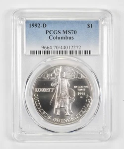 MS70 1992-D Commemorative Dollar Columbus Quincentennial PCGS Blue Label *3164 - Picture 1 of 5