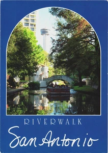 Postcard:  Riverwalk (Paseo del Río) -- San Antonio - Texas - USA - Picture 1 of 2