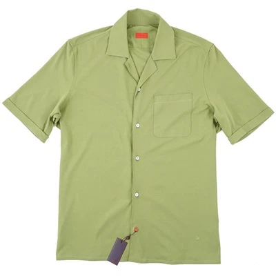 Isaia Relaxed-Fit Short-Sleeve Knit Jersey Cotton Sport Shirt M (Eu 39) NWT - Image 1 of 4