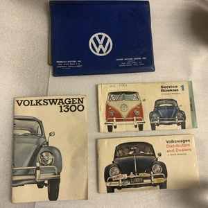 1966 VW Bug Owner's Manual Service Book & Dealer Guide & Plastic Case Volkswagen - Foto 1 di 24