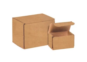 Pack of 50 Mailers Kraft Corrugated Box Mailer Choose 3x2x2" up to 24x4x4 Inches - Picture 1 of 6