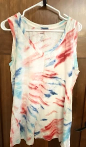 Kohl's Women's Sonoma 0XL Tank Top Red White and Blue - Picture 1 of 4