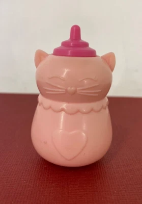 Vintage Fisher Price ❤ Little Mommy ❤ Replacement Pink Cat Baby Doll Bottle Foto 1 de 4
