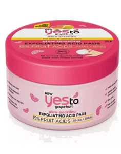 Yes To Grapefruit Glow-Boosting Exfoliating Acid Pads - 12 Quilted Pads - Picture 1 of 6
