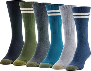 GOLDTOE Women's Casual Texture Ribbed Crew Socks (6 Pairs) - Picture 1 of 57