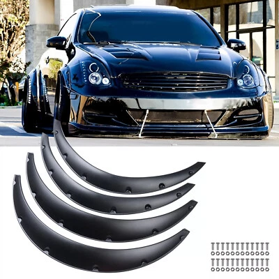 4PCS Fender Flares Wide Body Kit Wheel Arches For Infiniti G35 G37 Coupe Sedan Foto 1 de 4