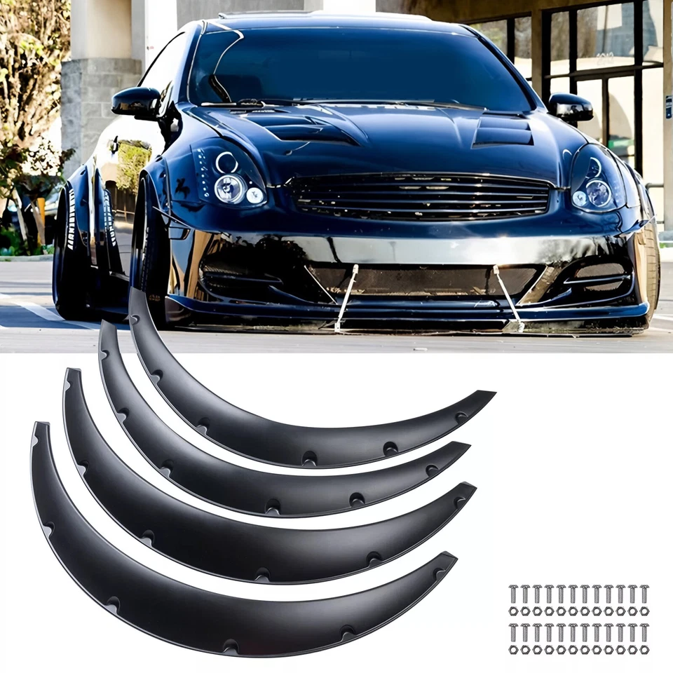 4PCS Fender Flares Wide Body Kit Wheel Arches For Infiniti G35 G37 Coupe Sedan Foto 1 de 4