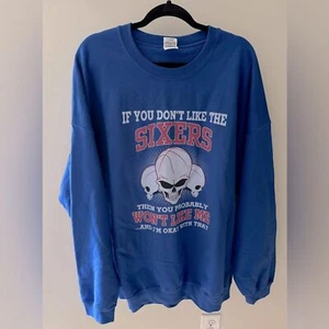Vintage Basketball 3XL Philadelphia SIXERS Dead Head Gildan Grafik Sweatshirt - Bild 1 von 9