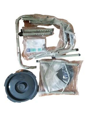AM6 Bedside Toilet Medline 3-in-1 Steel Commode Portable Green Grey open box - Image 1 of 4