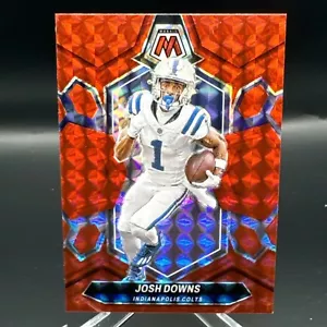 2024 Panini Mosaic #95 Josh Downs Red Mosaic Prism Indianapolis Colts - Picture 1 of 2